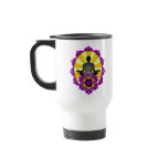 Meditation Yoga Aum, purple and yellow Mug