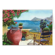 Mediterranean view Card