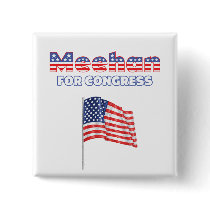 Meehan for Congress Patriotic American Flag Pin
