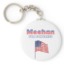 Meehan for Congress Patriotic American Flag Key Chains