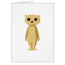 Meerkat. mignon carte de vœux