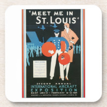 Meet Me in St. Louis Int'l Aircraft Exposition Beverage Coaster