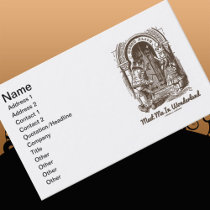 Meet Me In Wonderland Queen Alice Frog Doorway Business Cards