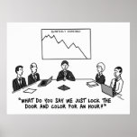Meeting In Boardroom Black & White Framed Print