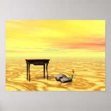 Meeting on plain - digital art print