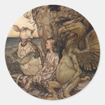 Meeting With Alice Round Stickers