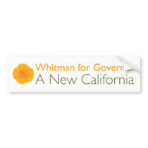 Meg Whitman For Governor Bumper Sticker