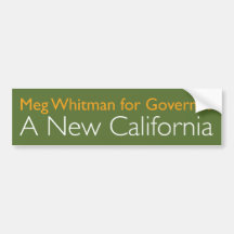 Meg Whitman For Governor Bumper Stickers