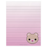 Mega Kawaii Bear Lined Stationery Letterhead Design