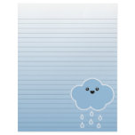 Mega Kawaii Cloud Drizzle Lined Stationery Customized Letterhead