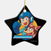 Mega Man & Rush Christmas Ornament