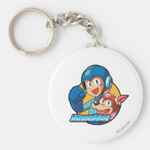 Mega Man & Rush Keychains