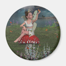 Megan a Young Fairy Fridge Magnet