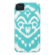 Megan Adams Zig Zag Ikat- turquoise Case-Mate iPhone 4 Case