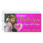 Megan Birthday Photo Invitation Personalized Photo Card