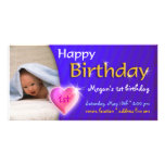 Megan Birthday Photo Invitation Personalized Photo Card