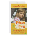 Megan's Birthday Party Photo Invitation Photo Greeting Card
