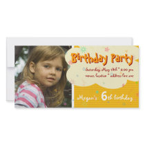 Megan's Birthday Party Photo Invitation Picture Card