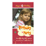 Megan's Birthday Party Photo Invitation Photo Card Template