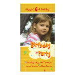 Megan's Birthday Party Photo Invitation Photo Greeting Card
