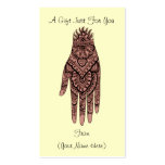 Mehndi Hand Design Personalized Gift Card Tag