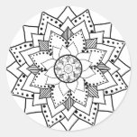 Mehndi / Henna style lotus flower blossom Sticker