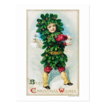 Meilleur Noël souhaite l'homme dans le manteau à f Carte Postale