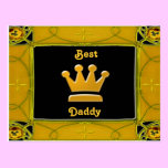 Meilleure carte postale d'or de papa cartes postales
