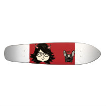 Mel & Blossom Cartoons- Old School Skateboard