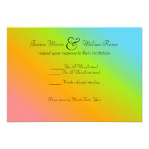 Mélange d'arc-en-ciel - RSVP Faire-part
