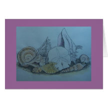 mélange de coquillage carte de vœux