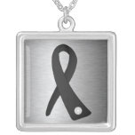 Melanoma Cancer Awareness Ribbon Pendant