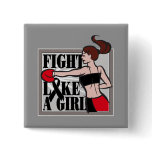 Melanoma Fight Like A Girl Boxer Button