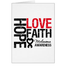 Melanoma Hope Love Faith Greeting Card