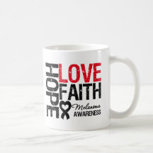Melanoma Hope Love Faith Mug
