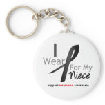 Melanoma I Wear Black For My Niece Keychain