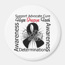 Melanoma Inspirations Spiral Ribbon Refrigerator Magnet