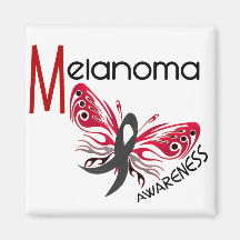 Melanoma / Skin Cancer BUTTERFLY 3.1 Refrigerator Magnet