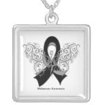 Melanoma Tribal Butterfly Custom Necklace