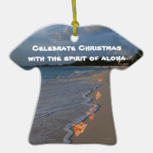Mele Kalikimaka Aloha Shirt Beach Holidays Christmas Ornament