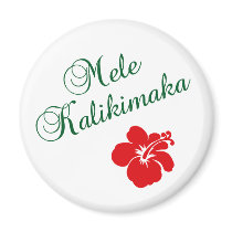 Mele Kalikimaka Fridge Magnet