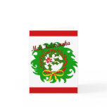Mele Kalikimaka wreath note card