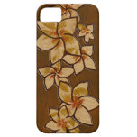 Melia Hawaiian Plumeria Faux Wood iPhone 5 Case