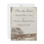 Melinda Vintage Lace Save the Date Personalized Invitations
