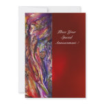 MELISSA red purple white brown Custom Invitation