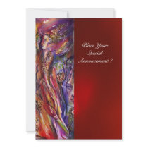 MELISSA red purple white brown Custom Invitation