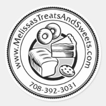 Melissas Treats And Sweets Logo Stickers