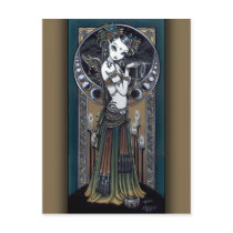 "Melita" Goth Tribal Fusion Storm Angel Postcard