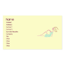 MELLOW PASTEL GIRL profile card Business Card Template