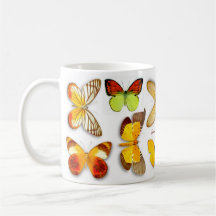 Mellow Yellow Butterflies by S Ambrose Mugs